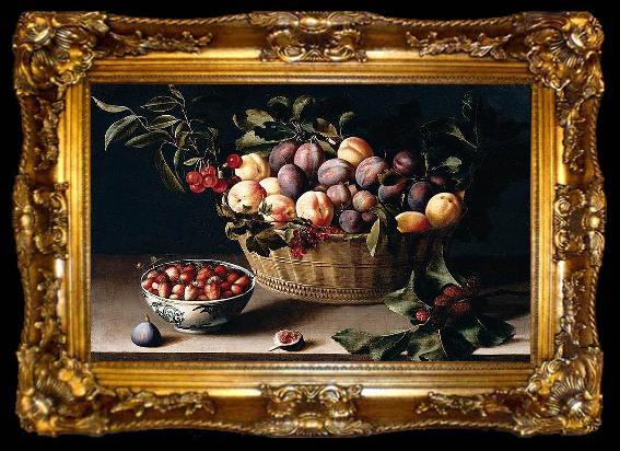 framed  Louise Moillon Still-Life with a Basket of Fruit, ta009-2